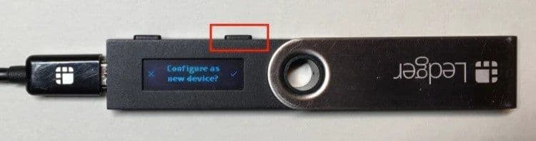 Η αντίστοιχη ερώτηση σε παλαιότερο Nano S: Configure as new device;